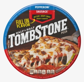 Tombstone Half & Half Pepperoni & Sausage Frozen Pizza - Pizza Cheese, HD Png Download, Transparent PNG