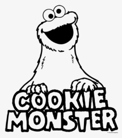 Sesame Street Vintage Cookie Monster Kid S T Shirt - Cookie Monster Clipart Black And White, HD Png Download, Transparent PNG