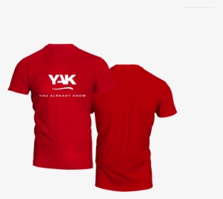 Yak Stylish Short Sleeve T Shirt 3 Red Front Back - Stylish Png T Shirt, Transparent Png, Transparent PNG