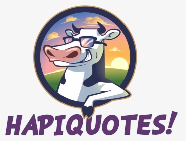 Hapiquotes - Cow Mascot Logo, HD Png Download, Transparent PNG