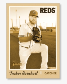 Tucker Barnhart 2019 Heritage Baseball Base Poster - College Baseball, HD Png Download, Transparent PNG