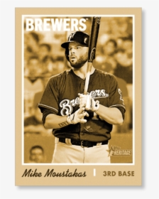 Mike Moustakas 2019 Heritage Baseball Base Poster Gold - Rickie Weeks 2011, HD Png Download, Transparent PNG