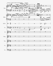 Twinkle Twinkle Little Death Star Sheet Music Composed - Sheet Music, HD Png Download, Transparent PNG