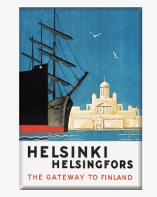 Finland Helsinki Suomi Fridge Magnet Collection Fridge - Vintage Travel Posters Finland, HD Png Download, Transparent PNG