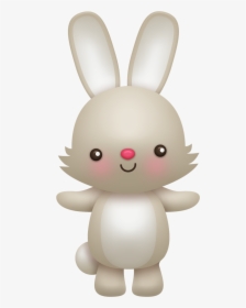 Cute Bunny Png - Rabbit Woodland Creatures Clipart, Transparent Png, Transparent PNG