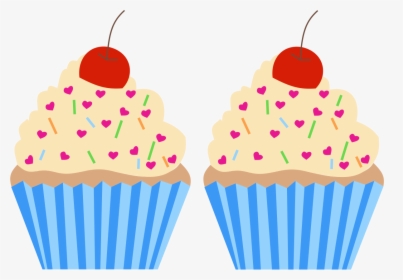 Transparent Cupcakes With Sprinkles Clipart - Two Cupcakes Clipart, HD Png Download, Transparent PNG