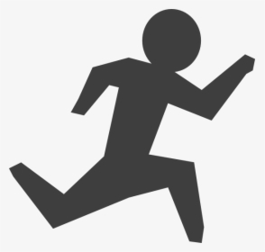 Gray Man Running Clip Art - Guy Running Clipart, HD Png Download, Transparent PNG