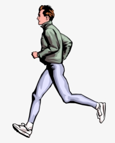 Vector Illustration Of Physical Fitness Exercise Workout - Male Runner, HD Png Download, Transparent PNG