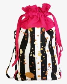 Black, Gold And Pink Drawstring Bag - Bag, HD Png Download, Transparent PNG