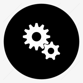 Transparent Gears Icon Png - Twitter Logo Black Circle, Png Download, Transparent PNG