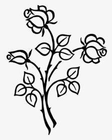 Art,silhouette,free Vector Graphics,free Pictures, - Flower Clipart Black And White Transparent, HD Png Download, Transparent PNG