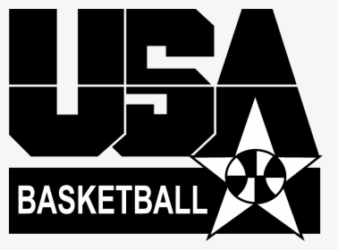 Usa Basketball Logo Black And White - Usa Basketball Black And White, HD Png Download, Transparent PNG