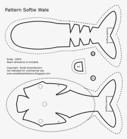 Free Pattern Softie Whale - Free Fish Sewing Pattern, HD Png Download, Transparent PNG