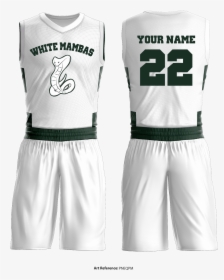 White Mambas And Jamie Reversible Basketball Uniform - Plain White Jersey Basketball, HD Png Download, Transparent PNG