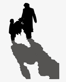 Carrying A Christmas Tree Silhouette, HD Png Download, Transparent PNG