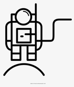 Spaceman Coloring Page Clipart , Png Download, Transparent Png, Transparent PNG