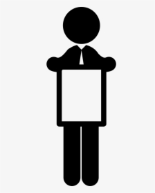 Man Holding Blank Publicity Space - Man With Binoculars Icon, HD Png Download, Transparent PNG