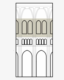 Clerestory Diagram - Short Triforium, HD Png Download, Transparent PNG