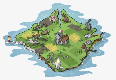 Iow Map With Fossils, HD Png Download, Transparent PNG