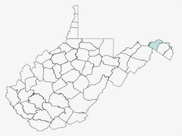 West Virginia Outline With Counties, HD Png Download, Transparent PNG