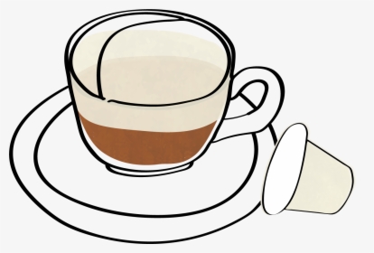 Latte Clipart Caffeine - Coffee Cup Png Transparent Line, Png Download, Transparent PNG