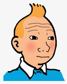 Snowy Captain Haddock Face Cheek Hair Cartoon Facial - Tim Und Struppi Aufkleber, HD Png Download, Transparent PNG