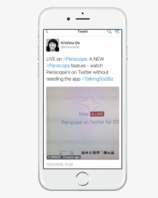 An Example Of A Periscope Live Stream Viewed On The - Iphone, HD Png Download, Transparent PNG