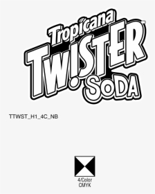 Tropicana Twister Soda Logo Black And White - Tropicana Twister Soda, HD Png Download, Transparent PNG