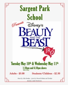 Sargent Park Will Be Presenting The Musical Beauty - Beauty And The Beast Jr, HD Png Download, Transparent PNG