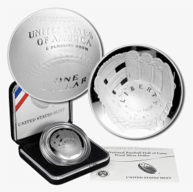 2014-p Proof Baseball Hall Of Fame Commemorative Silver - 2014 P National Baseball Hall Of Fame Proof Silver, HD Png Download, Transparent PNG
