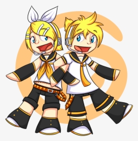 Kagamine Len And Rin - Cartoon, HD Png Download, Transparent PNG
