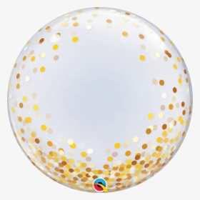 24 - Bubble Balloon Gold Confetti, HD Png Download, Transparent PNG