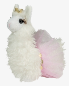Cute White Fluffy Llama Stuffed Animal In Tutu - Llama, HD Png Download, Transparent PNG
