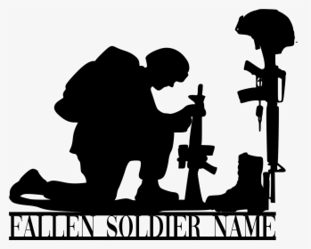 Fallen Soldier Silhouette, HD Png Download, Transparent PNG