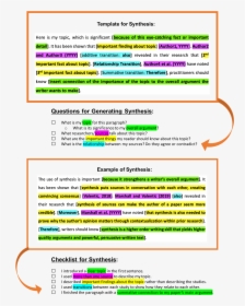 Template For Synthesis - Synthesis Paragraph Template, HD Png Download, Transparent PNG