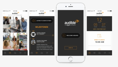 Audible Onboarding App Happyfuncorp - Iphone, HD Png Download, Transparent PNG