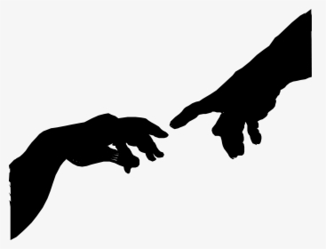 The Creation Of Adam Hand Silhouette By Eryc Tri Juni - Creation Of Adam Png, Transparent Png, Transparent PNG