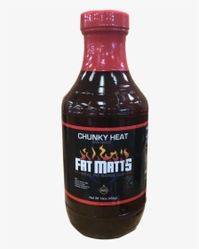 Fat Matt’s Bbq Sauce Chunky Heat - Bottle, HD Png Download, Transparent PNG