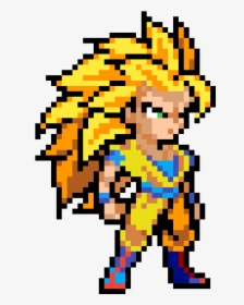 Pixel Art Goku Ssj3, HD Png Download, Transparent PNG