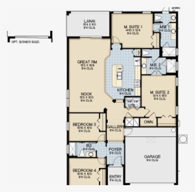 Claremont Floorplan Solterra Resort Orlando - Floor Plan, HD Png Download, Transparent PNG