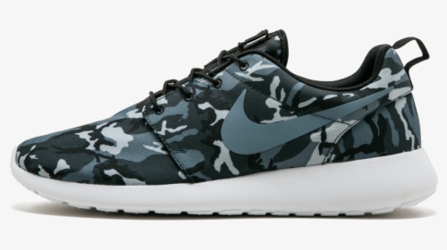 Nike Roshe Run Print Running Shoes Black/bl Grpht/white/grey - Sneakers, HD Png Download, Transparent PNG