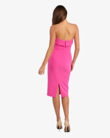 Zorianna Midi Dress In Colour Shocking Pink - Cocktail Dress, HD Png Download, Transparent PNG