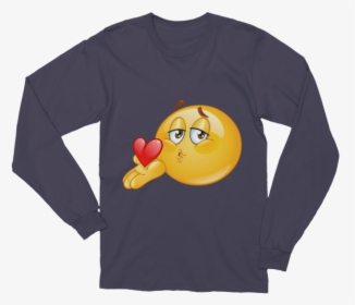 Unisex Blowing Kiss Emoji Long Sleeve T-shirt - 1929 T Shirt, HD Png Download, Transparent PNG
