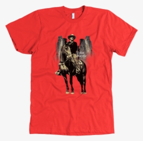 Quality John Wayne T-shirt Made In Usa - John Wayne (on Horse) Movie Poster Print, HD Png Download, Transparent PNG