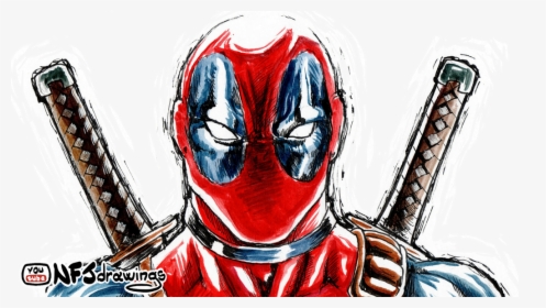 Deadpool Speed Drawing Video In Description, HD Png Download, Transparent PNG
