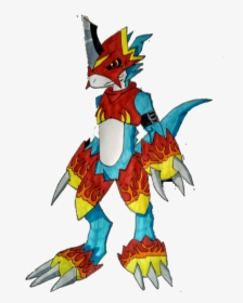 Flamedramon From Digimon Adventure 02, HD Png Download, Transparent PNG