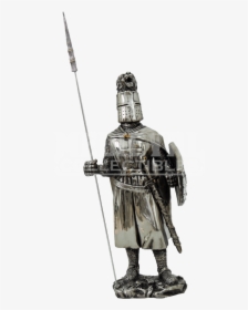 Noble Crusader Knight With Spear Statue - Crusader Knight Statues, HD Png Download, Transparent PNG