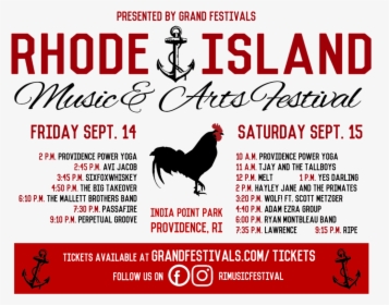 2018 Music Lineup Below - Rhode Island Music And Arts Festival, HD Png Download, Transparent PNG