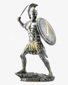 Spartan Hoplite Shield Statue - Warrior Shield And Sword, HD Png Download, Transparent PNG