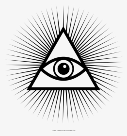 Illuminate Coloring Page - Eye Tattoo Design Line, HD Png Download, Transparent PNG
